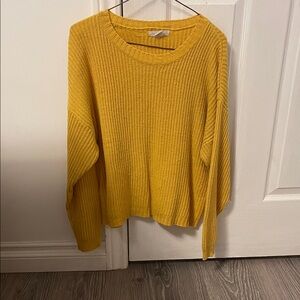 Urban Planet Yellow Crew Neck Ribbed Sweater